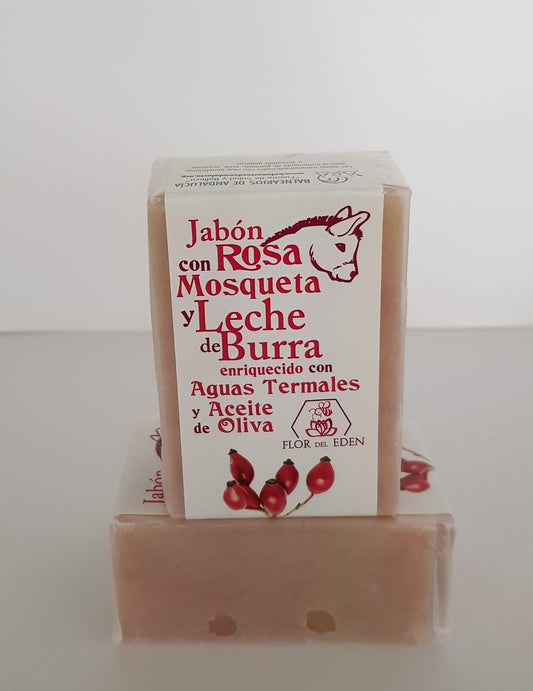 JABON DE LECHE DE BURRA Y ROSA MOSQUETA